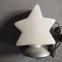 Lampada da tavolo in vetro forma stella