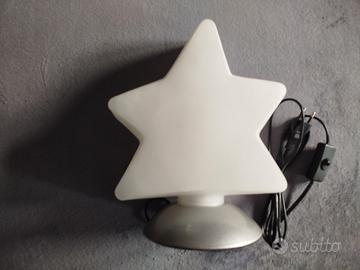 Lampada da tavolo in vetro forma stella