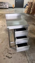 Tavolo banco cassettiera professionale 80x64x88