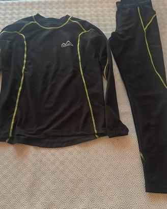 Maglietta e pantalone termici neve bambino/a