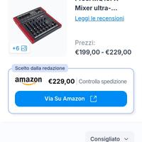 mixer più casse per live e  dj o karaoke 