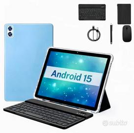 Tablet con tastiera e mouse Android 15