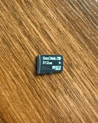 Scheda di Memoria MicroSD SanDisk 512MB Originale 