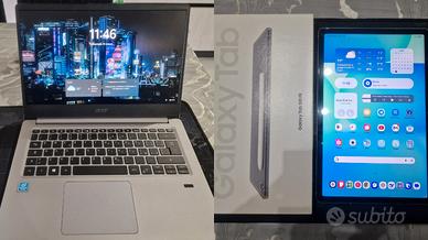 Pc+ Tablet Samsung tab s10fe 256 gb e acer swift 1