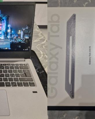 Pc+ Tablet Samsung tab s10fe 256 gb e acer swift 1