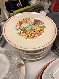 Piatti pizza in porcellana usati