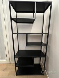 Moderno Scaffale Autoportante in Accaio Nero