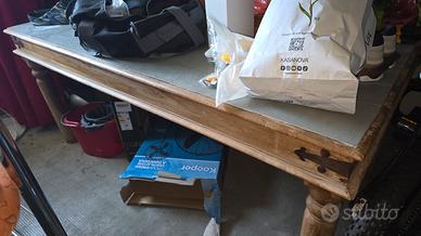 tavolo in legno 180cmx90cm+ 3 sedie