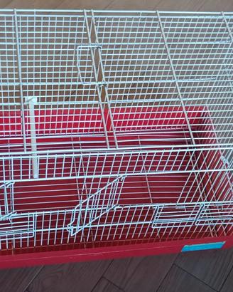Gabbia per uccelli rossa