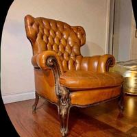 Poltrone vintage in pelle 