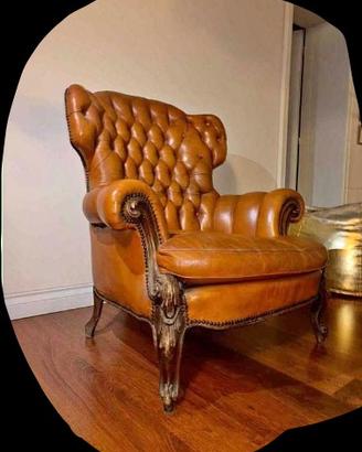 Poltrone vintage in pelle 