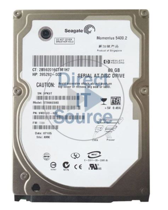HP 395292-003 - 80GB 5.4K SATA 2.5" Hard Drive