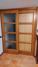 porta scorrevole legno vetro cabina armadio