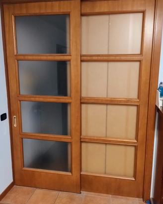 porta scorrevole legno vetro cabina armadio