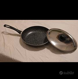 Padella antiaderente Marmorea 26 cm con coperchio