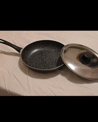 Padella antiaderente Marmorea 26 cm con coperchio