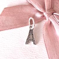 Charm pandora lettera A pendente in pave