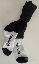 Calzettoni calcio Reusch neri e bianchi bambino