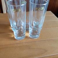 5 bicchieri di cristallo lavorati a mano vintage 