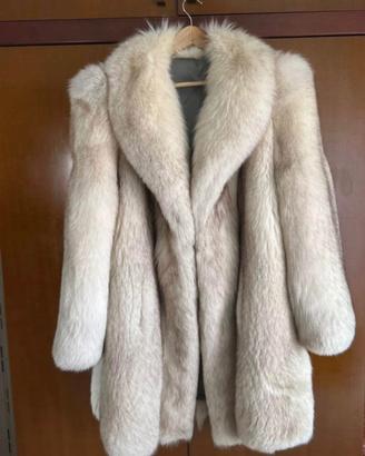 pelliccia argentata volpe lunga nuova