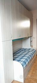 Cameretta completa con armadi e 2 letto singolo