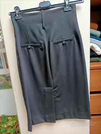 Longuette gonna nera a vita alta