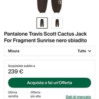 Pantalone Travis Scott Cactus Jack sunrise nero