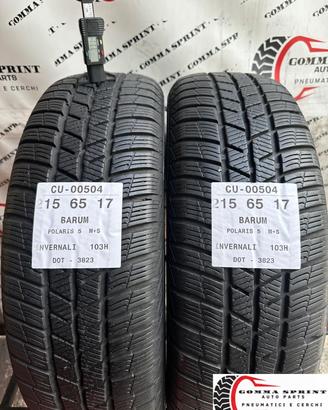 2 PNEUMATICI 215/65 R17 BARUM INVERNALI 90%