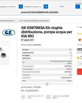 Pompa acqua K987983A Kia e Hyunday