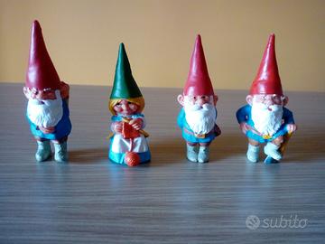 DAVID GNOMO * 4 figure * PVC * gomma * no gashapon