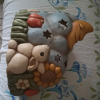 lampada comodino thun con coniglietto e luna