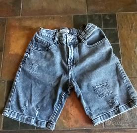 jeans corto bambino 9/10 anni