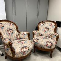 Set mobili antiquariato - divanetto + 2 poltrone