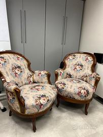 Set mobili antiquariato - divanetto + 2 poltrone