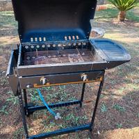 Barbecue a gas con pietra lavica
