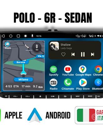 Volkswagen POLO 5 - 6 |9pol Autoradio Android 2din