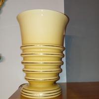 Rara Lampada Art Decò in vetro opalino decori oro