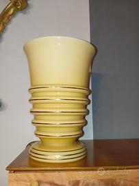 Rara Lampada Art Decò in vetro opalino decori oro