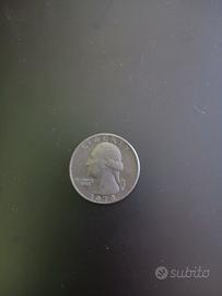 Moneta quarto di dollaro americano 