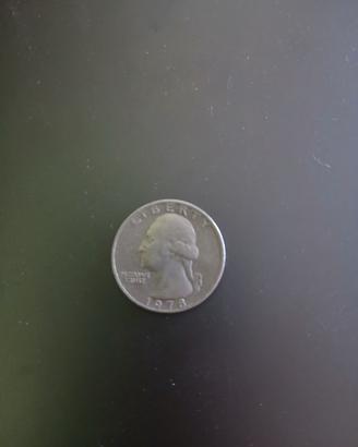 Moneta quarto di dollaro americano 