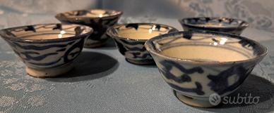 Set 5 ciotoline antiche sake