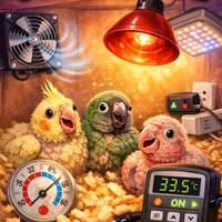 Camera calda per pappagalli 