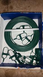 filo da tensione, tiranti verdi x rete da giardino