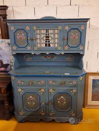 CREDENZA TIROLESE AZZURRA 