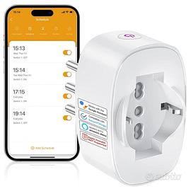 Presa Smart Tuya WiFi 16A – Modello BSD60+