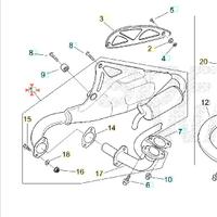 Marmitta catalitica per carb. Aprilia SR50 AP82195