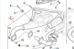 Marmitta catalitica per carb. Aprilia SR50 AP82195