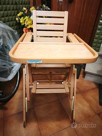 seggiolone legno Foppapedretti richiudibile 