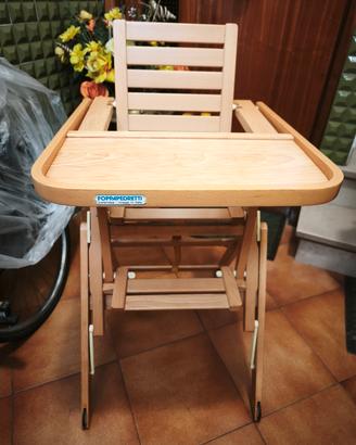 seggiolone legno Foppapedretti richiudibile 