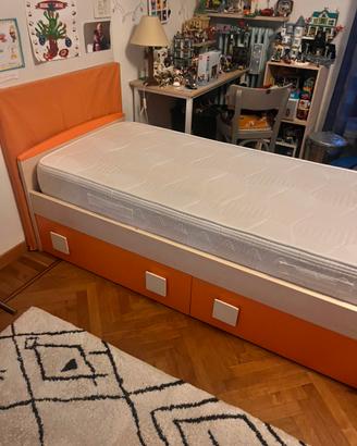 letto singolo con materasso